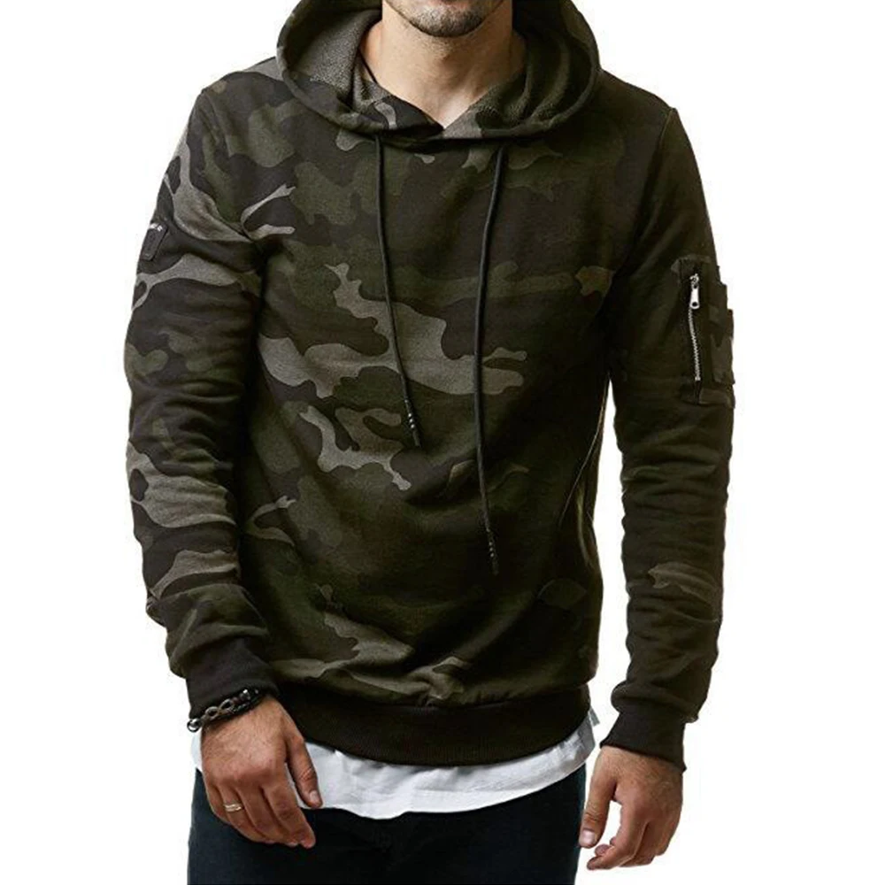 

2022 New Men Camouflage Hoodies Sweatshirts Zipper Hoodie Men Sweatshirt Solid Color Man Hoody Sweatshirts For Male