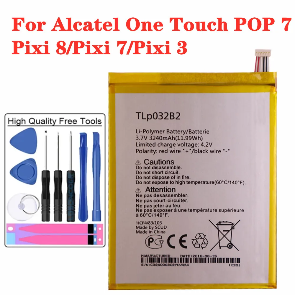 

For ALCATEL One touch Pop 7 P310 P310A Pixi 3,Pixi 7,Pixi 8 9006W Tablet Phone Battery WiFi OT-9015W OT-P330X TLp032B2 TLp032BD