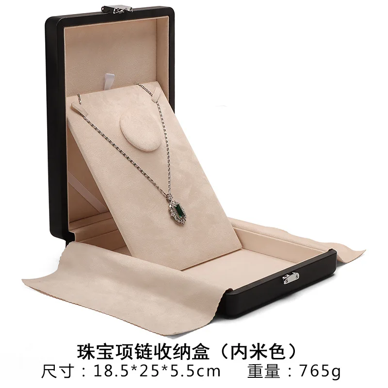 

Большая подарочная коробка, многофункциональное ожерелье, кольцо, серьги, подвеска, держатель для ювелирных изделий, бархатный ретро-контейнер для хранения, искусственный дисплей
