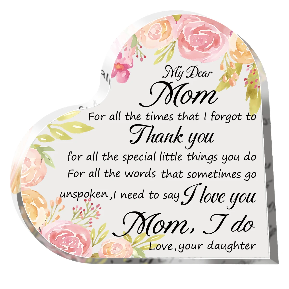 1 шт. акриловый зубной налет в форме сердца на день матери я люблю тебя мамы