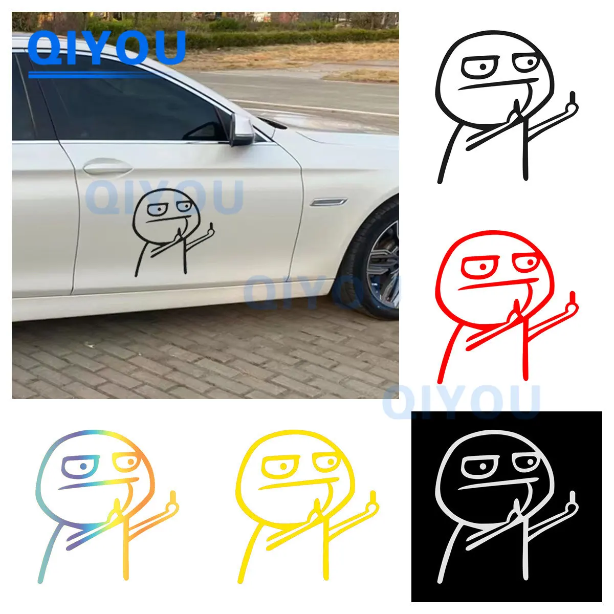 Креативное украшение мультяшный человек вертикальный средний палец