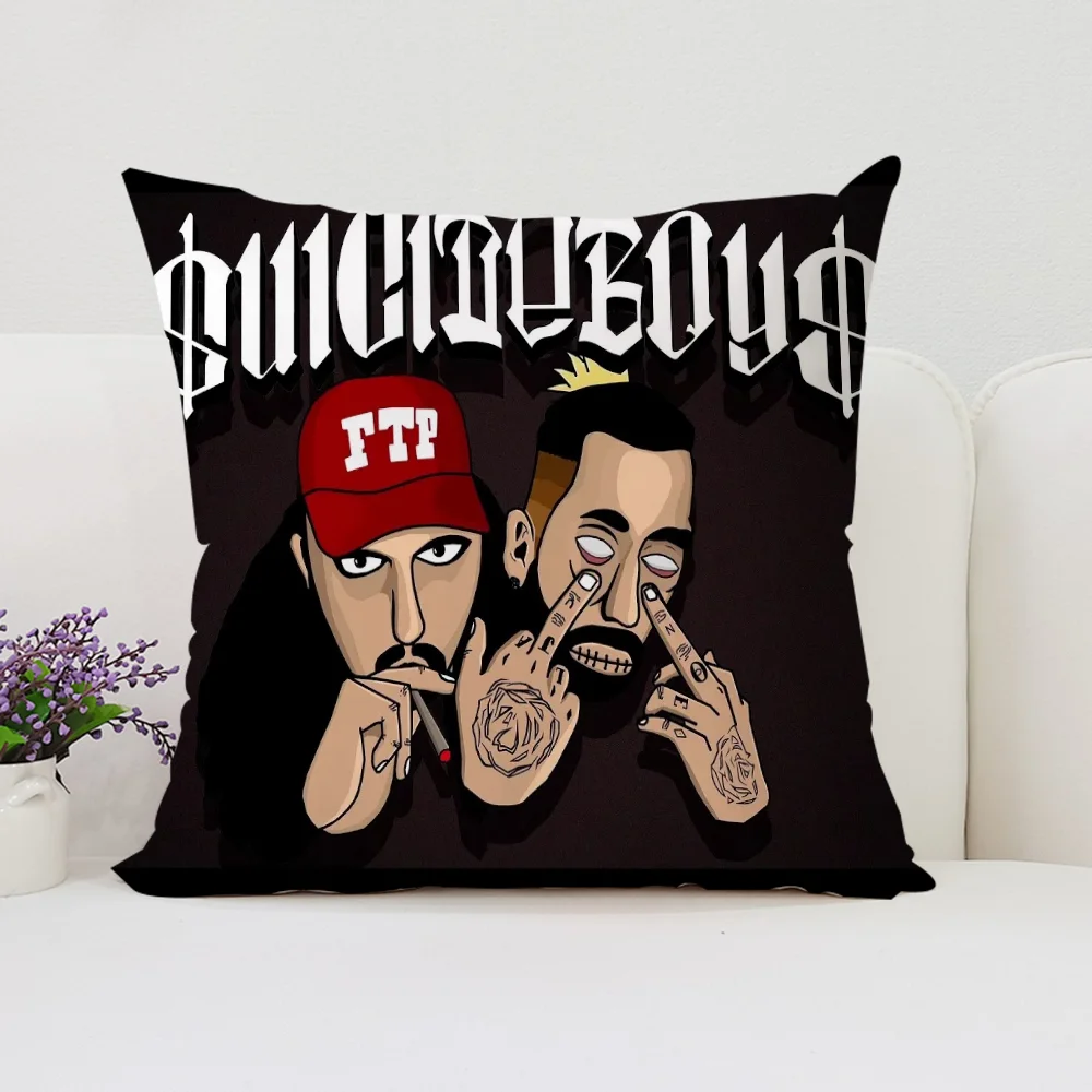 Suicideboys G59 Декоративный Чехол Для Подушки 45x45 См Квадратный Полиэстер/хлопок