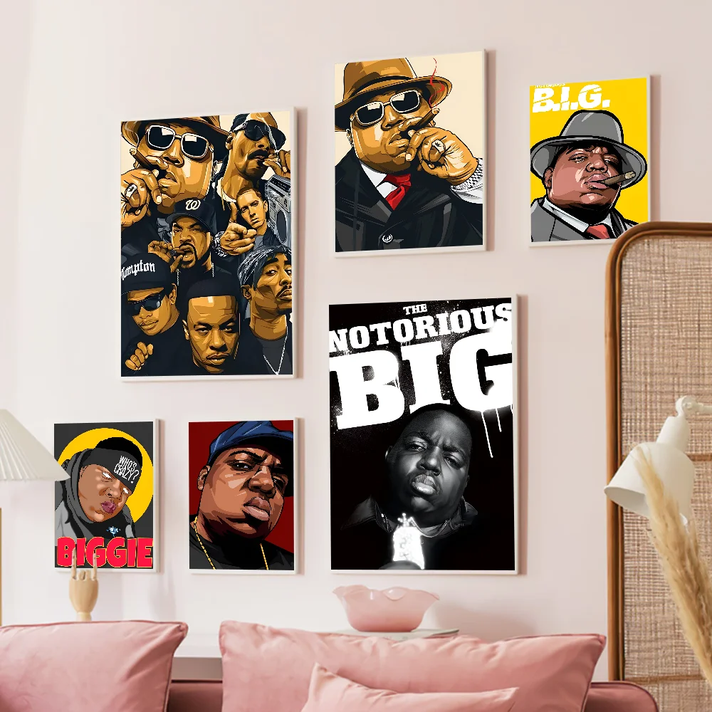 Notorious Biggie Smalls Классический аниме-плакат Водонепроницаемая бумажная наклейка
