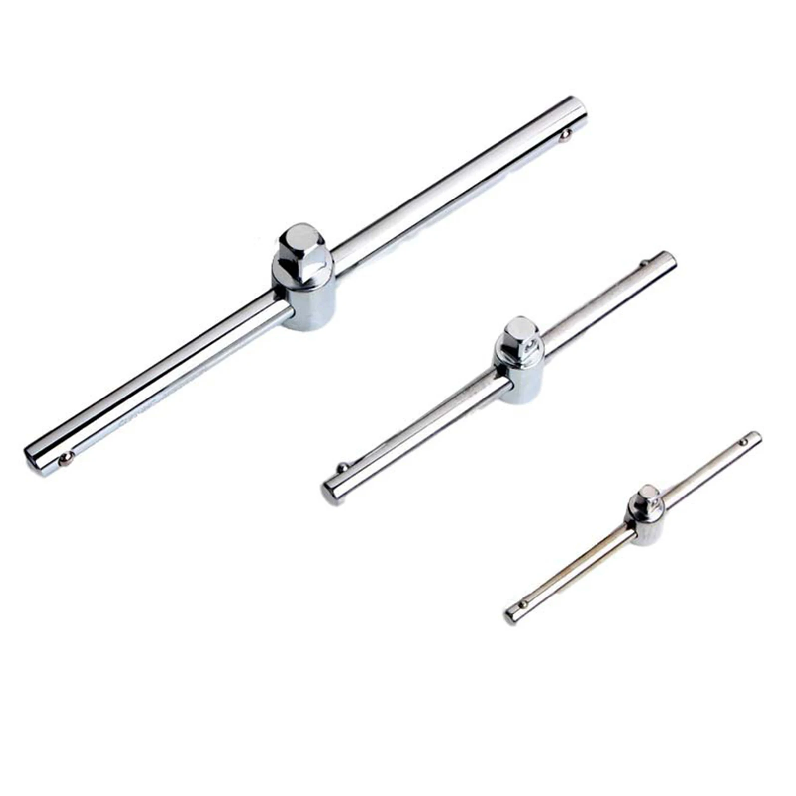 

1/4" 3/8" 1/2" Drive Socket Wrench Extension Sliding T Bar Auto Repair Tools Crv Material Lengthened Sliding Wrench Rod Tools
