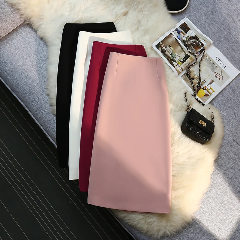 

Prink Split Y2k Skirt Women Spring Summer 2023 New High Waisted Korean Fashion Midi Skirt Ladies Elegant Casual Skirt