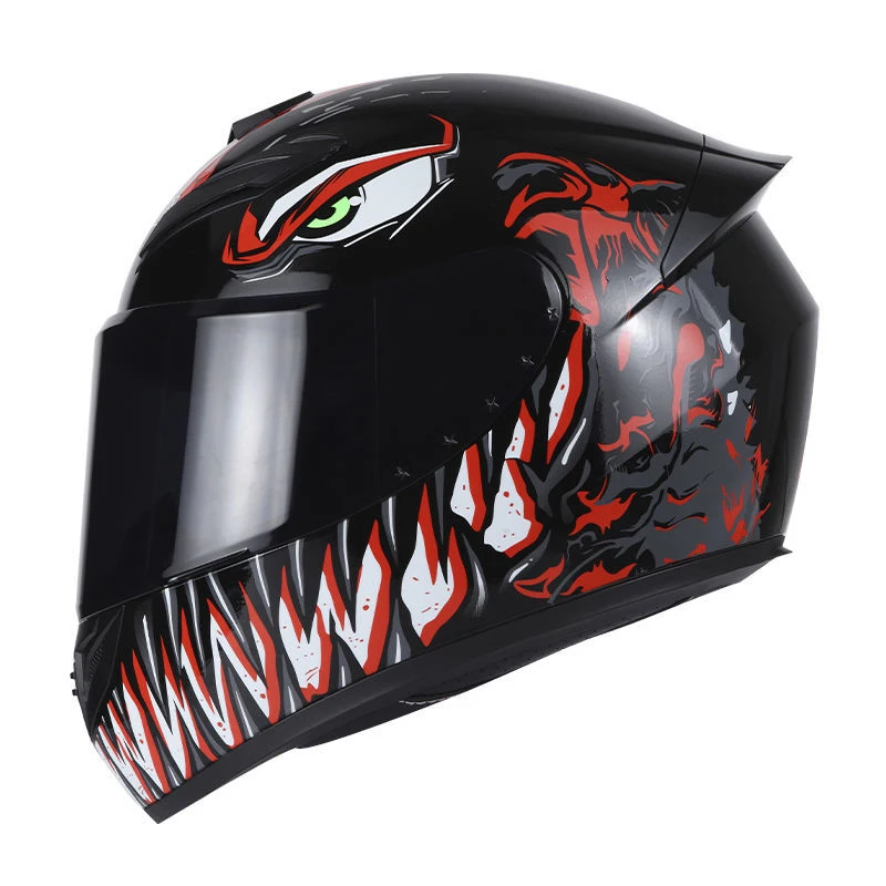Men's motorcycle helmet racing anti-fog full-face helmet rider equipment warm full-coverage helmet
