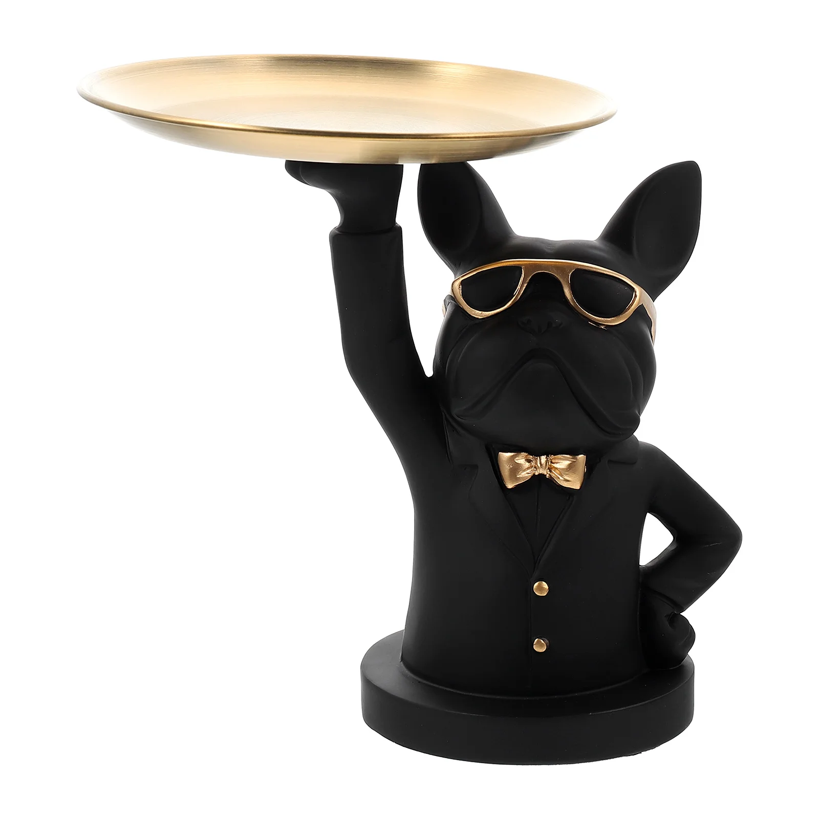 

Tray Dog Holder Serving Key Dish Jewelry Plate Sculpture Statue Storage Animal Ring Dishes Trinket Bowl Cake Stand Candy