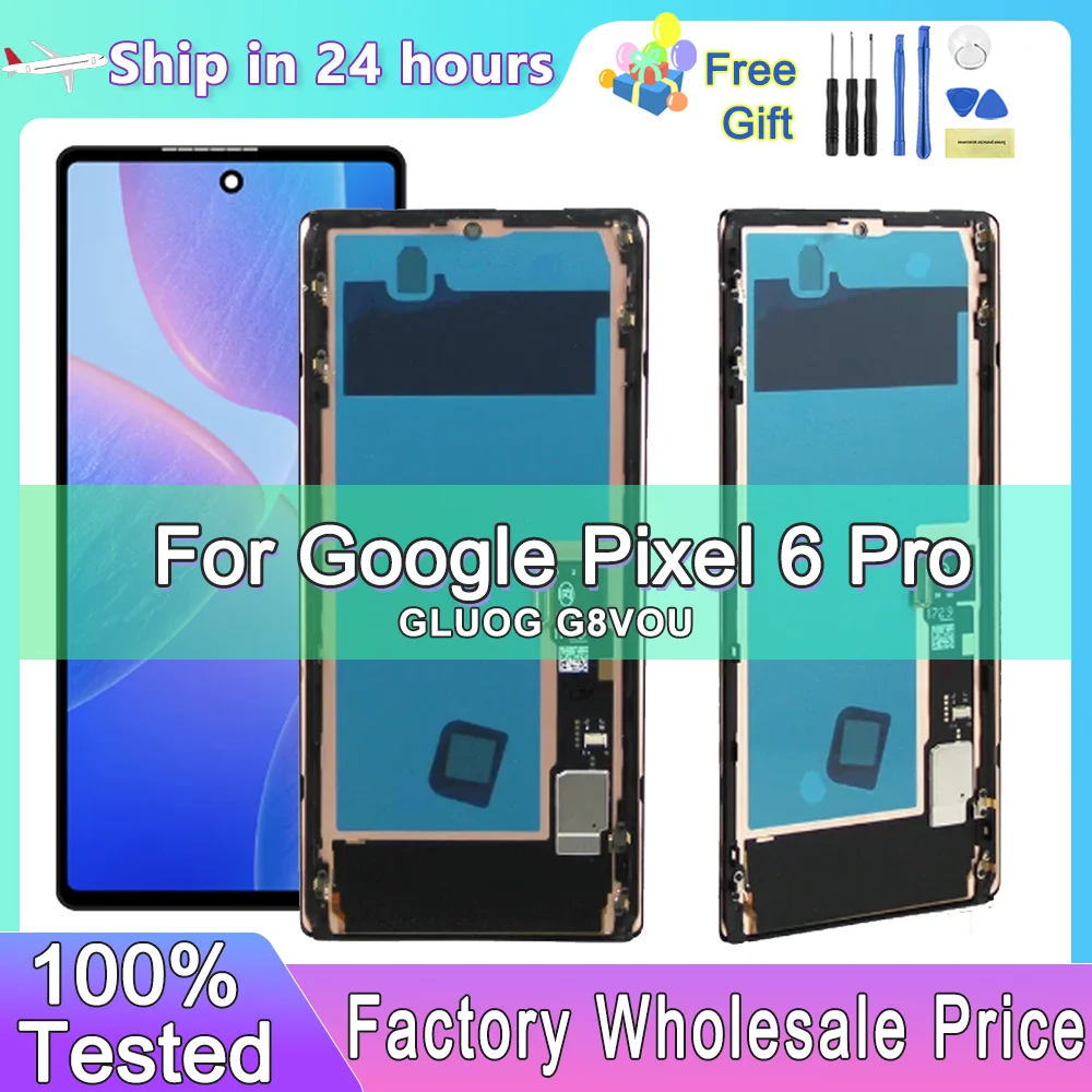 AMOLED-дисплей для Google Pixel 6 Pro GLUOG G8VOU сменный преобразователь сенсорного ЖК-экрана в