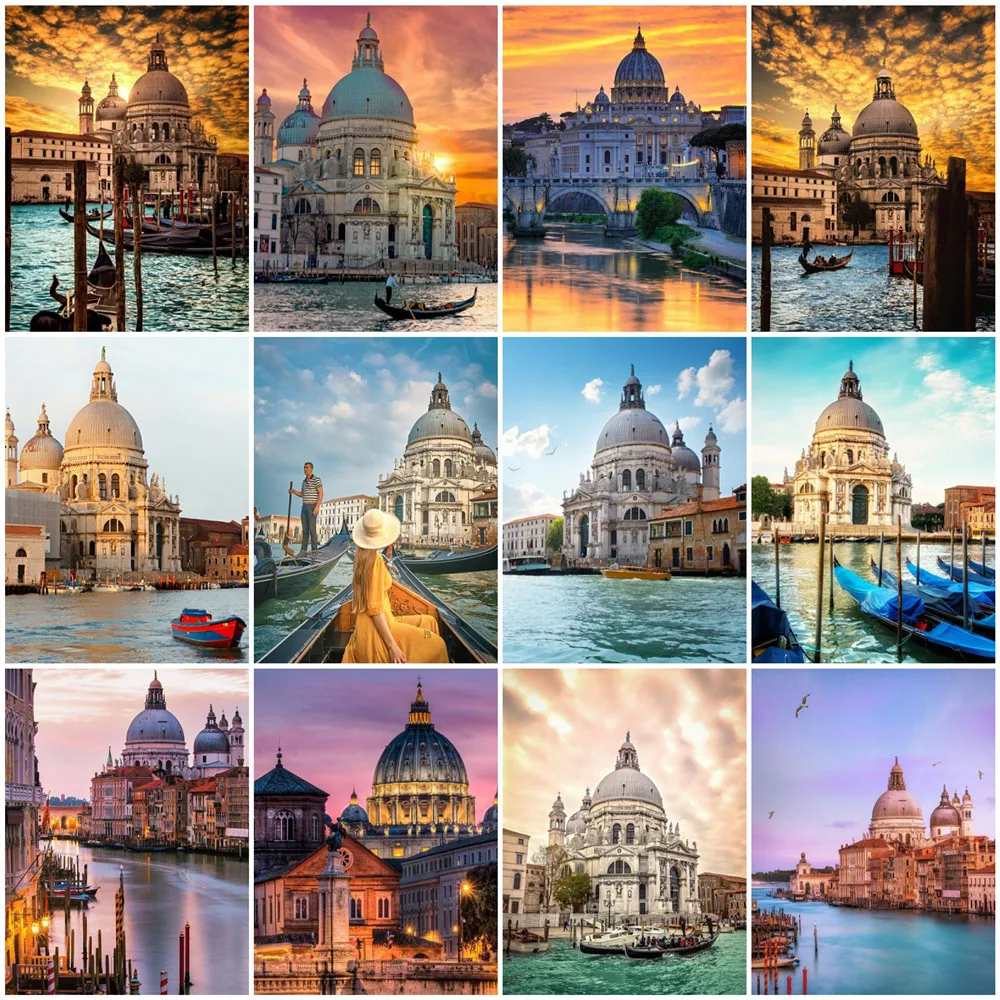 

DIY 5D Diamond Painting Venice Landscape Handwork Gift Cross Stitch Diamond Embroidery Mosaic Rhinestone Drawing Home Decoration