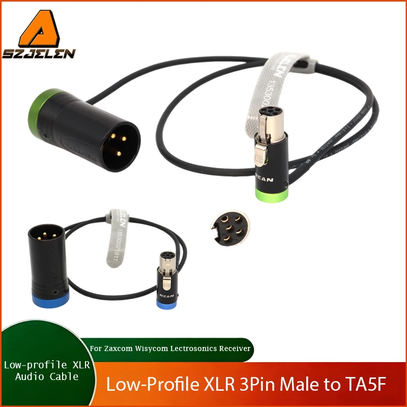 Фото 1 шт. низкопрофильный кабель XLR 3Pin Male-TA5F для приемников Zaxcom Wisycom Lectrosonics №1