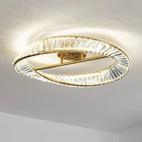 m%c3%b6bius strip ceiling light crystal rings ceiling lamp 3 color temperatures in one gold lighting fixture indoor diamond luster