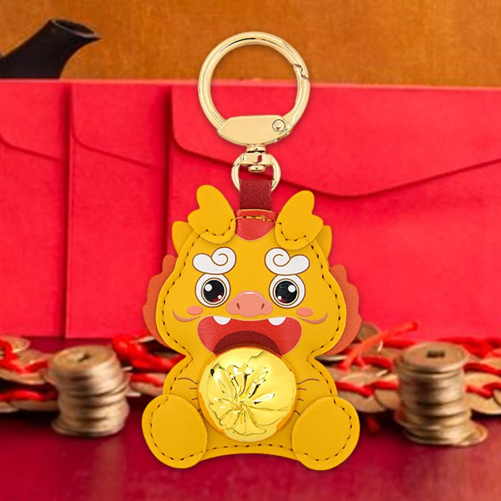 Брелок с китайским лунным Новым годом и драконом 2024 весенний фестиваль для