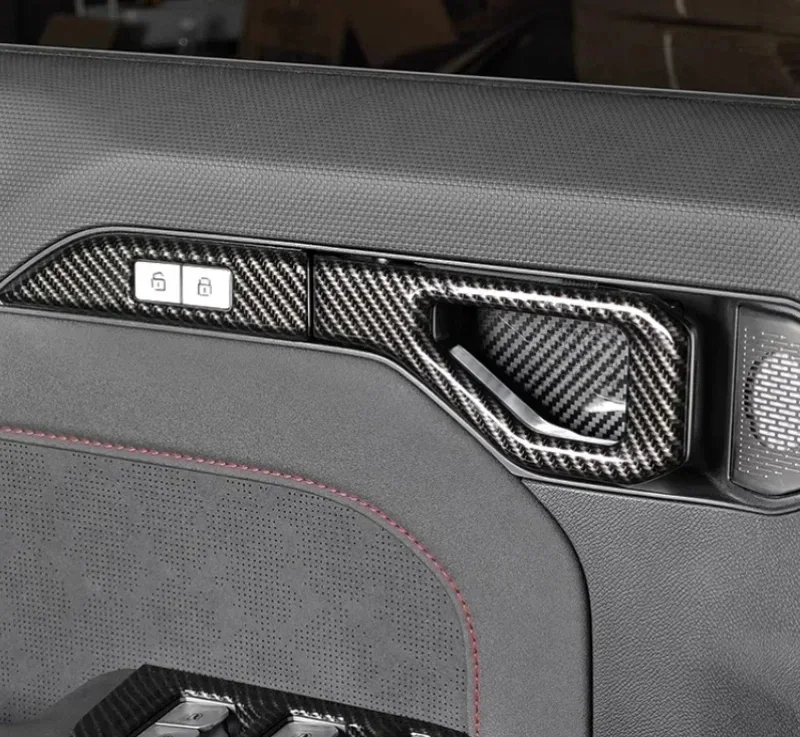 Новый! Автомобильная наклейка на внутренняя дверная чаша из углеродного волокна