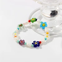 ins fresh water pearl baroque chamilia bracelet jewelry flower fashion 2022 sping summer girls accessories