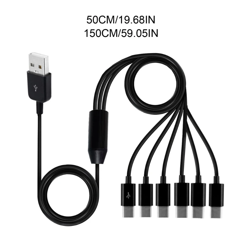 Кабель UsbC-UsbA шнур синхронизации USB Type C для быстрой зарядки 6 портов