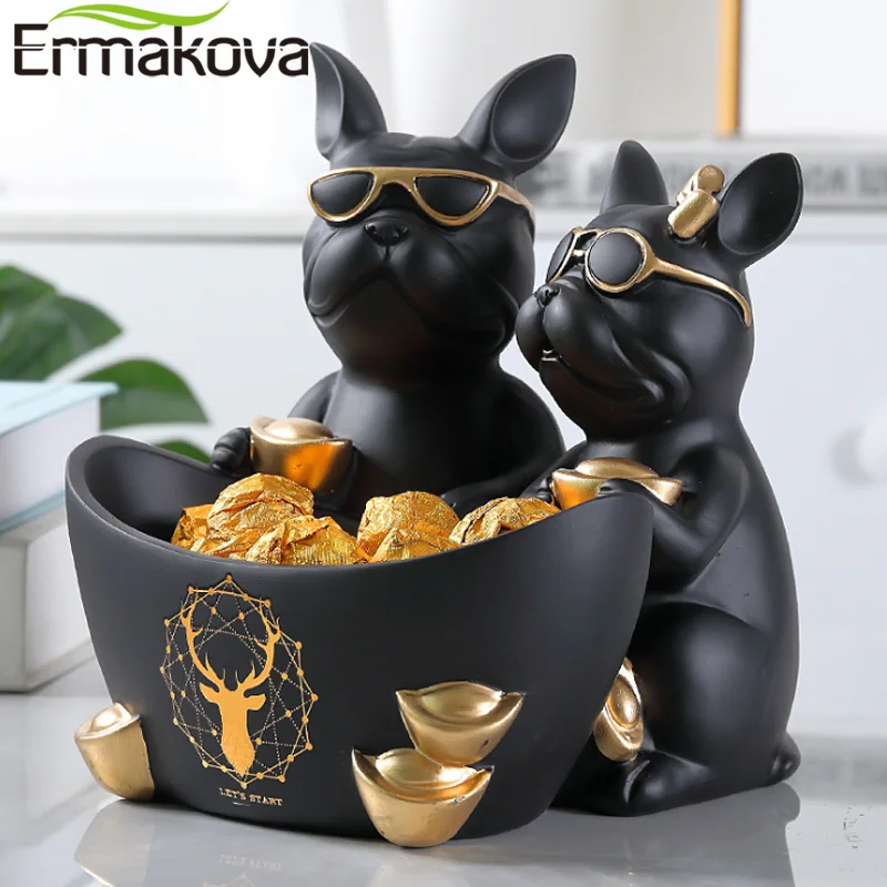 ERMAKOVA креативная полимерная статуя возлюбленного бульдога собаки Скульптура