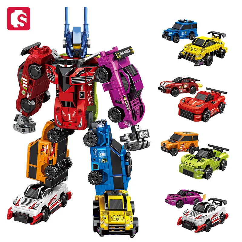 4 в 1 Детский конструктор робот-трансформер