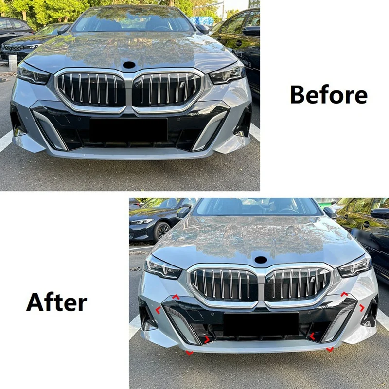 Накладка на спойлер переднего бампера для BMW 5 серии G60 G61 2024 M спортивные