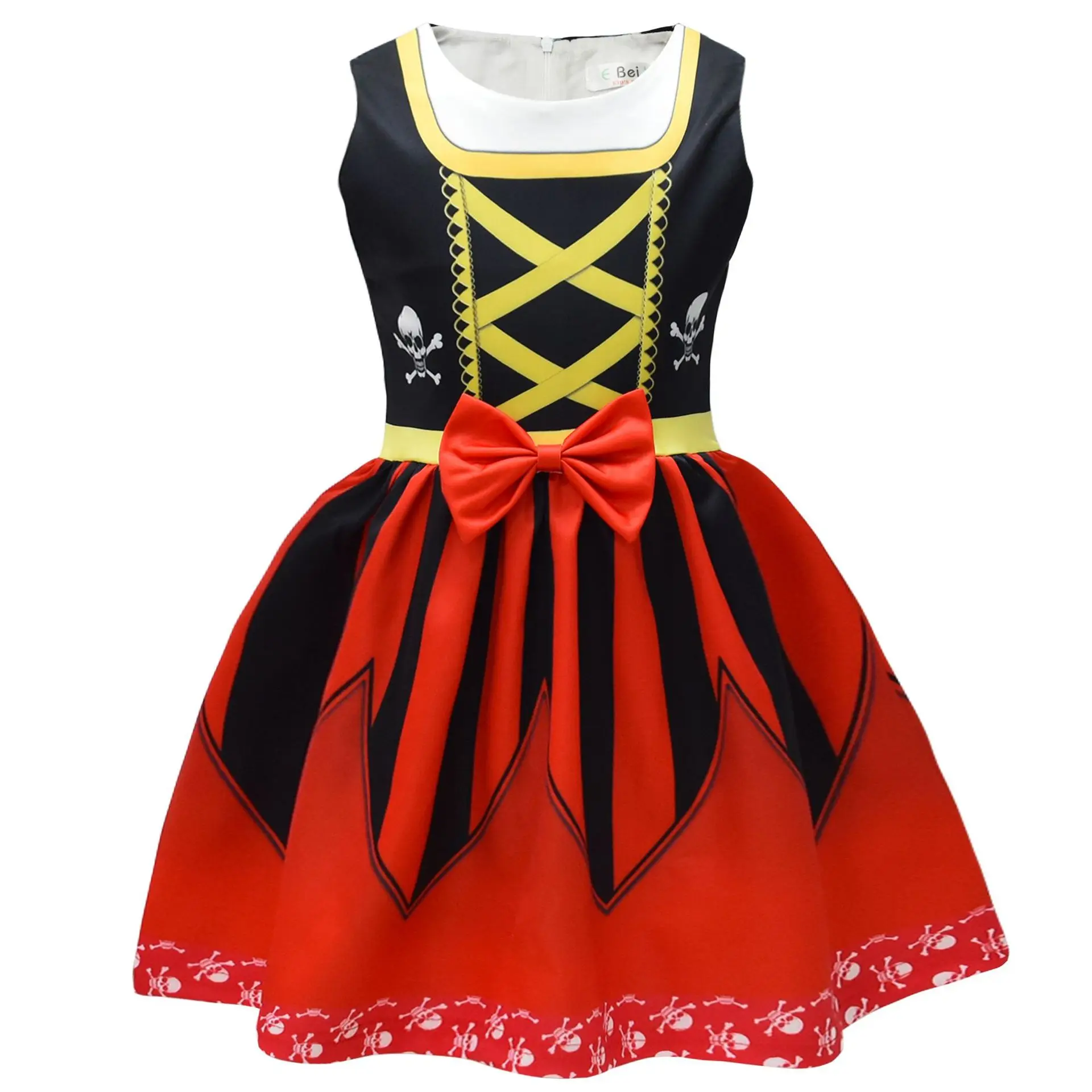 Женское платье без рукавов с принтом черепа