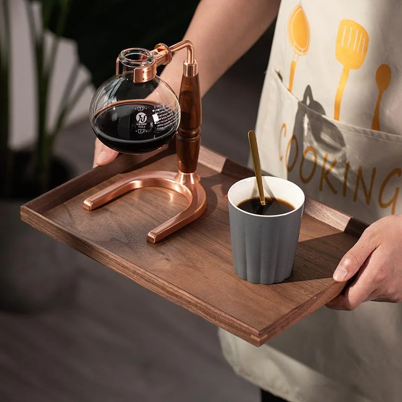 

Black Walnut Solid Wood Tray Rectangular Wooden Tableware Household Tea Serving Plate For Home/Hotel serving tray wooden tray