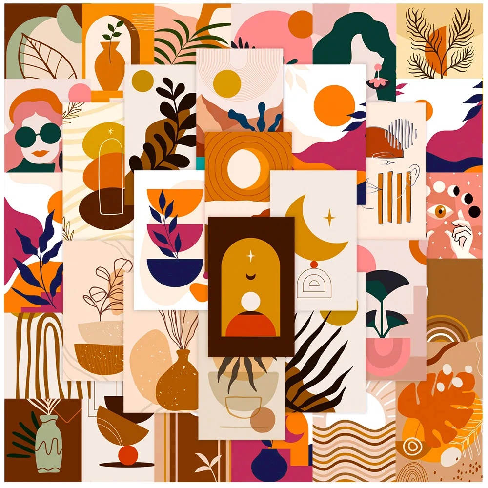 

Стикеры в богемном стиле, 10/30/50 шт.