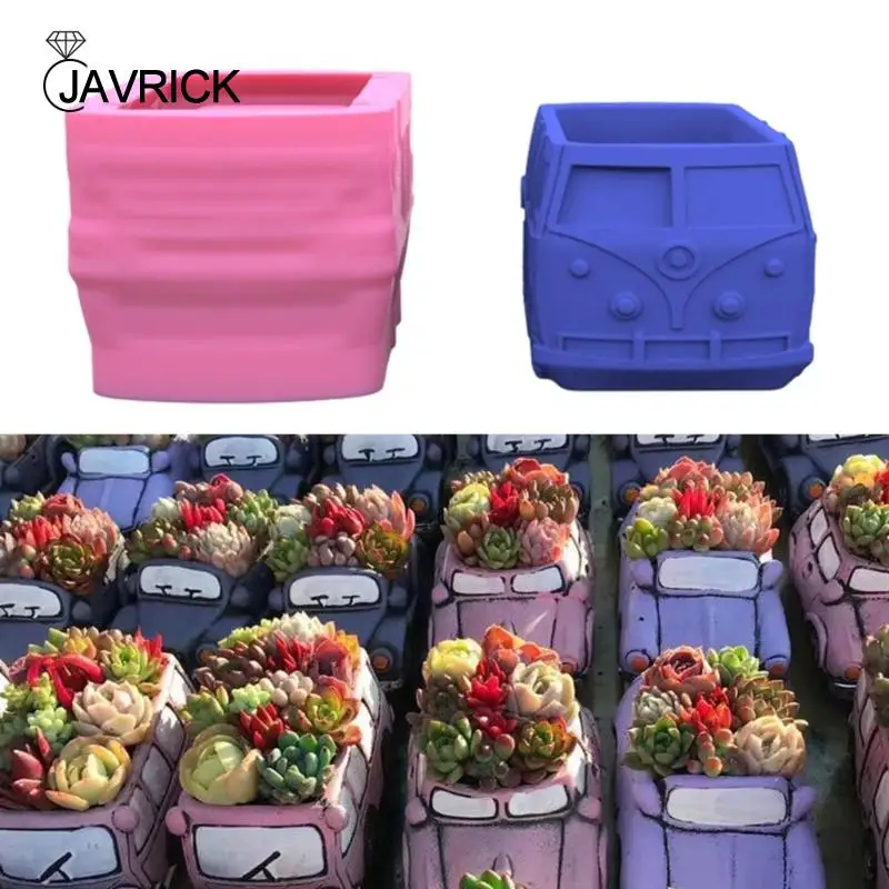 

DIY Car Shape Flower Pot Silicone Molds Pen Holder Epoxy Resin Mold Succulent Planter Making Tool for DIY Craft Supplies
