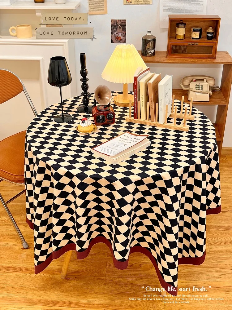 

Chessboard, checkerboard, tablecloth, student desk decoration, matching cloth, dining table, living room, coffee table