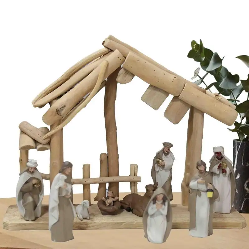 

Christmas Nativity Figures 10pcs Nativity Premier Plus Shepherds Figurines Decor Faithful Treasure Nativity Figurine Set