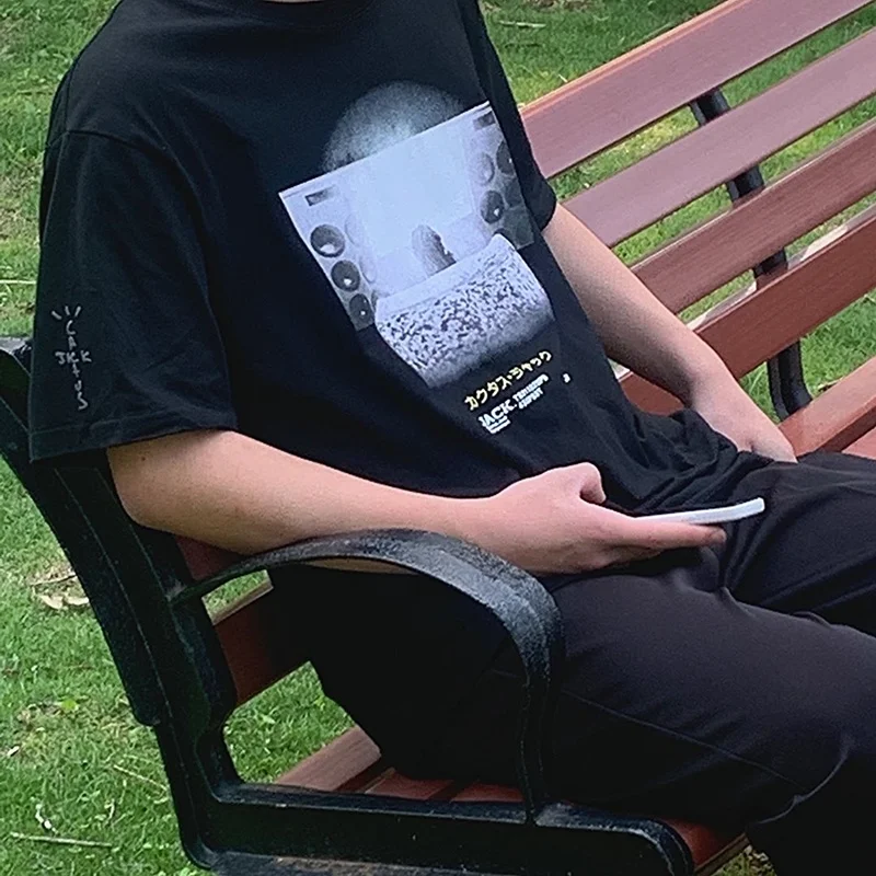 

2021 Top Quality Travis Scott Cactus Jack CJ Chair Tee Men Women Couple T-shirt Hip Hop High Street Oversize Casual T Shirt