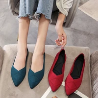 soft sole ballet flats shoes women casual pointed toe mesh loafers casual boat shoes breathable pregnant women shoes plus size