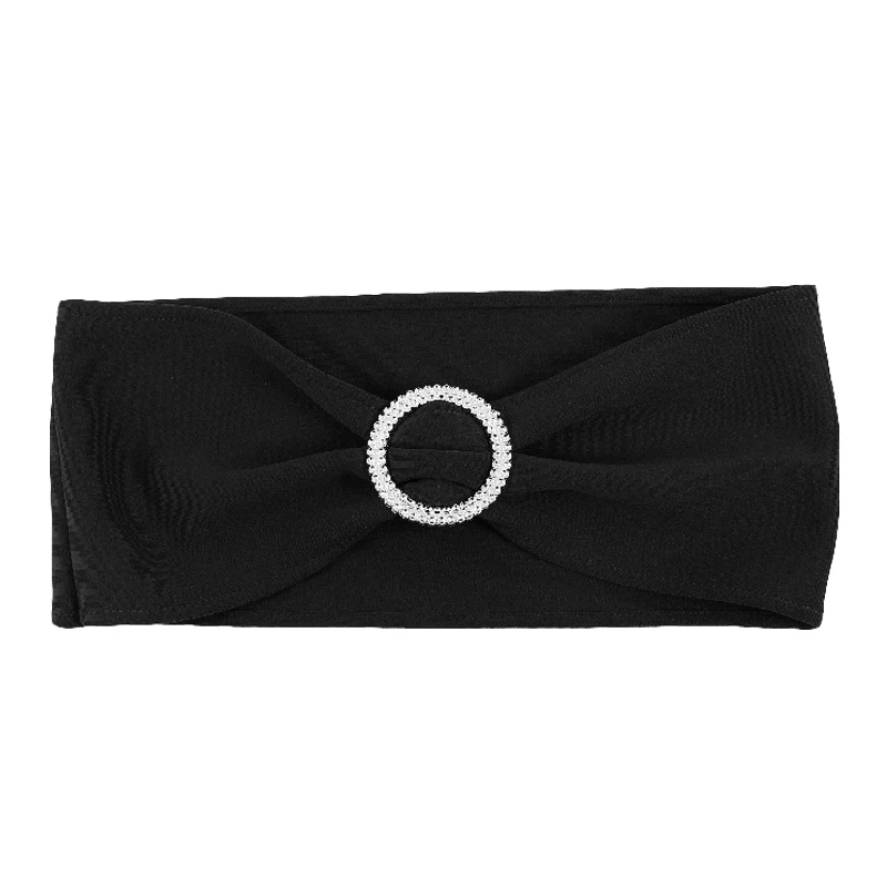 

25pcs Spandex Chair Sashes Stretchy Chair Band with Buckle Slider for Wedding Party Spandex Chair Sashes
