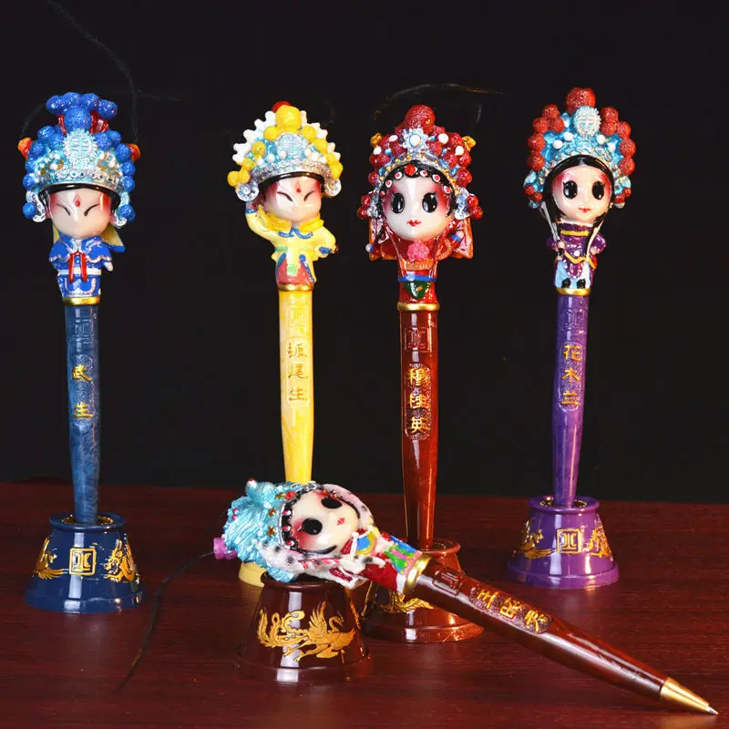 

Beijing Opera Facial Makeup Ballpoint Pen Chinese Style Q Version Cartoon Opera Character Pen