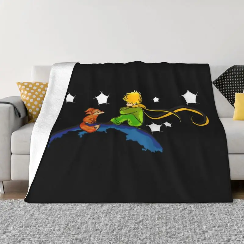 

The Little Prince Blanket Soft Fleece Spring Autumn Warm Flannel Le Petit Prince Throw Blankets for Sofa Travel Bed Quilt