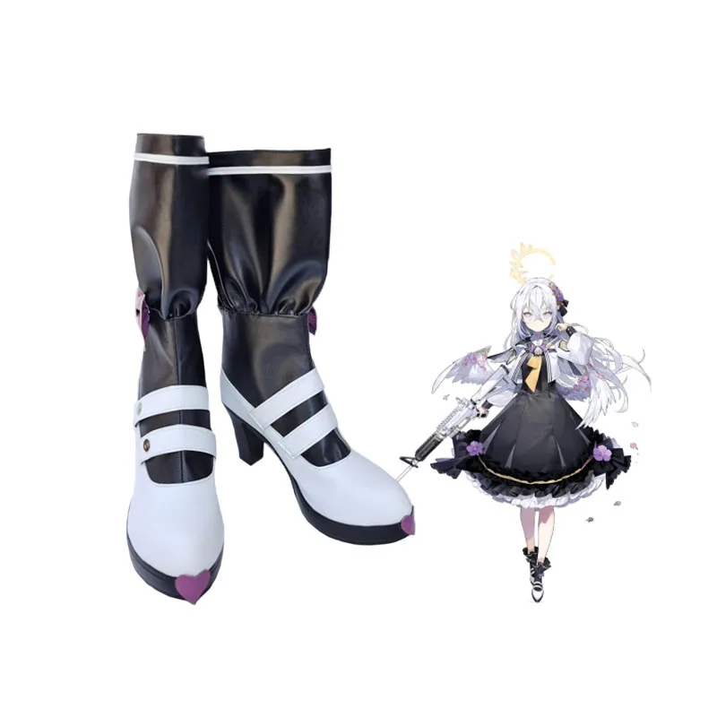 Синий архив Shirasu Azusa Обувь для косплея Сапоги Хэллоуин Аниме Косплей