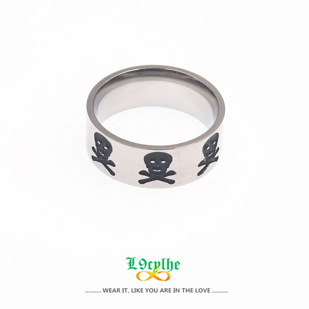 Женское кольцо с черепом Goth из нержавеющей стали аниме-кольцо ювелирные изделия