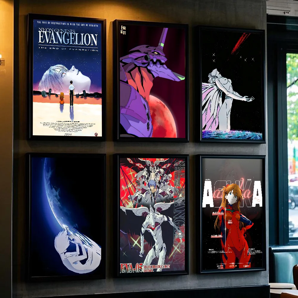N-Neon G-Genesis E-Evangelion аниме постер HD искусство липкая стена водонепроницаемый дом