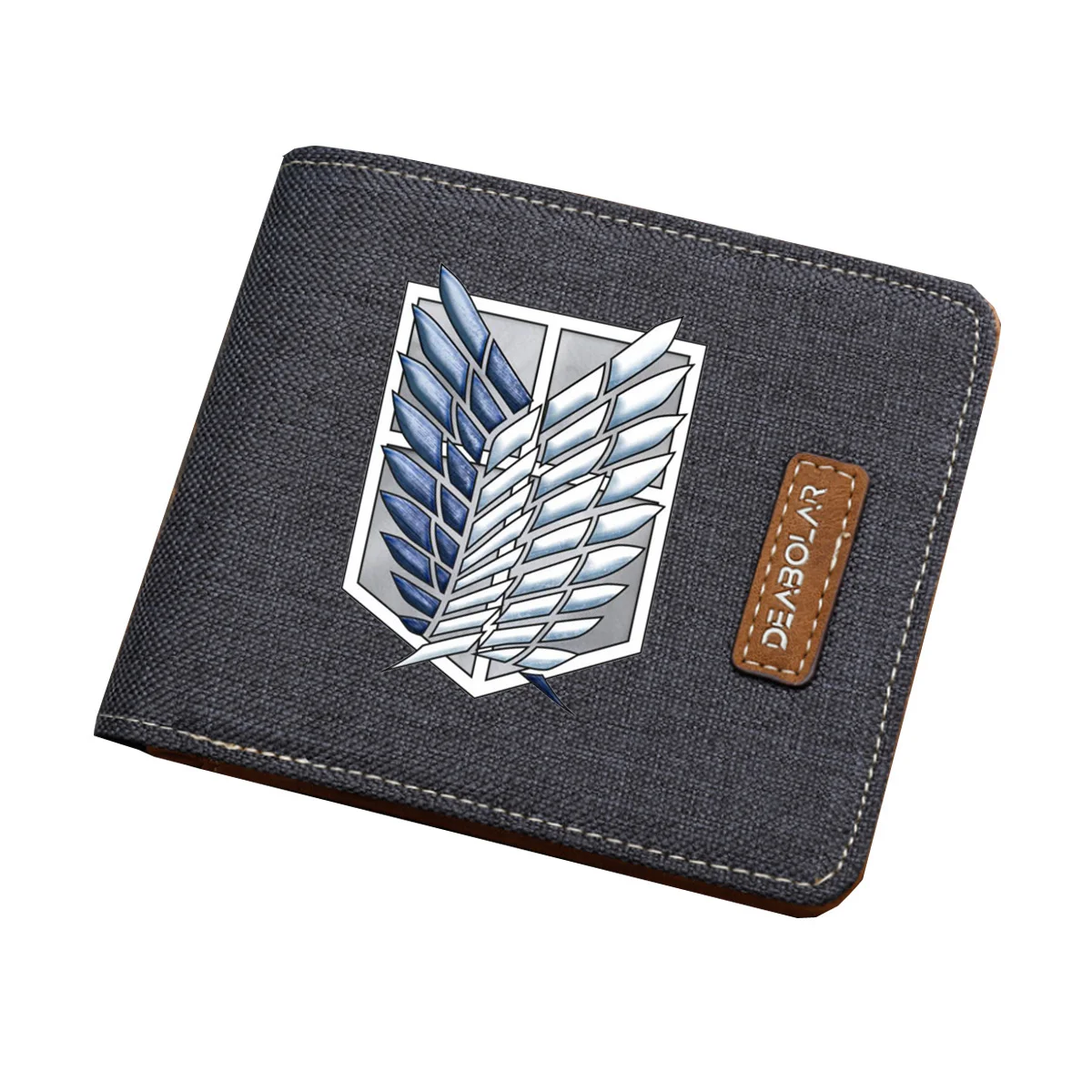 

Student coin Card purse Anime Attack on Titan wallet Men women short printing Canvas wallet teenagers purse