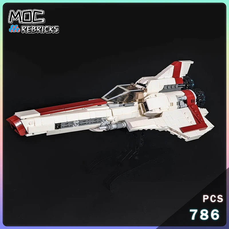 Фото MOC UCCS Colonial Viper Mk. VII Battle Star Galactica, главный истребитель, форсунки, строительный блок, модель для мальчика, игрушка-головоломка, кирпичи, рождественский подарок №4