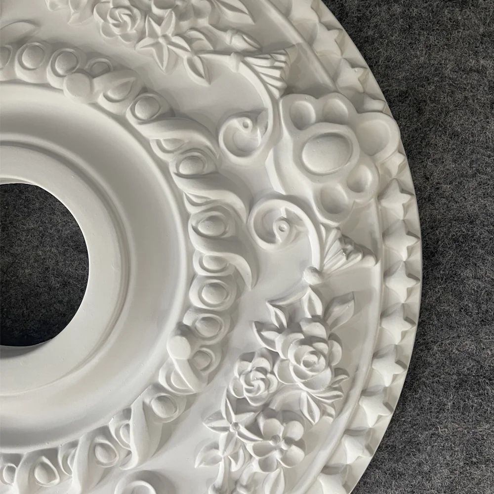 Полиуретановая пластина для лампы французская круглая потолочная декоративная