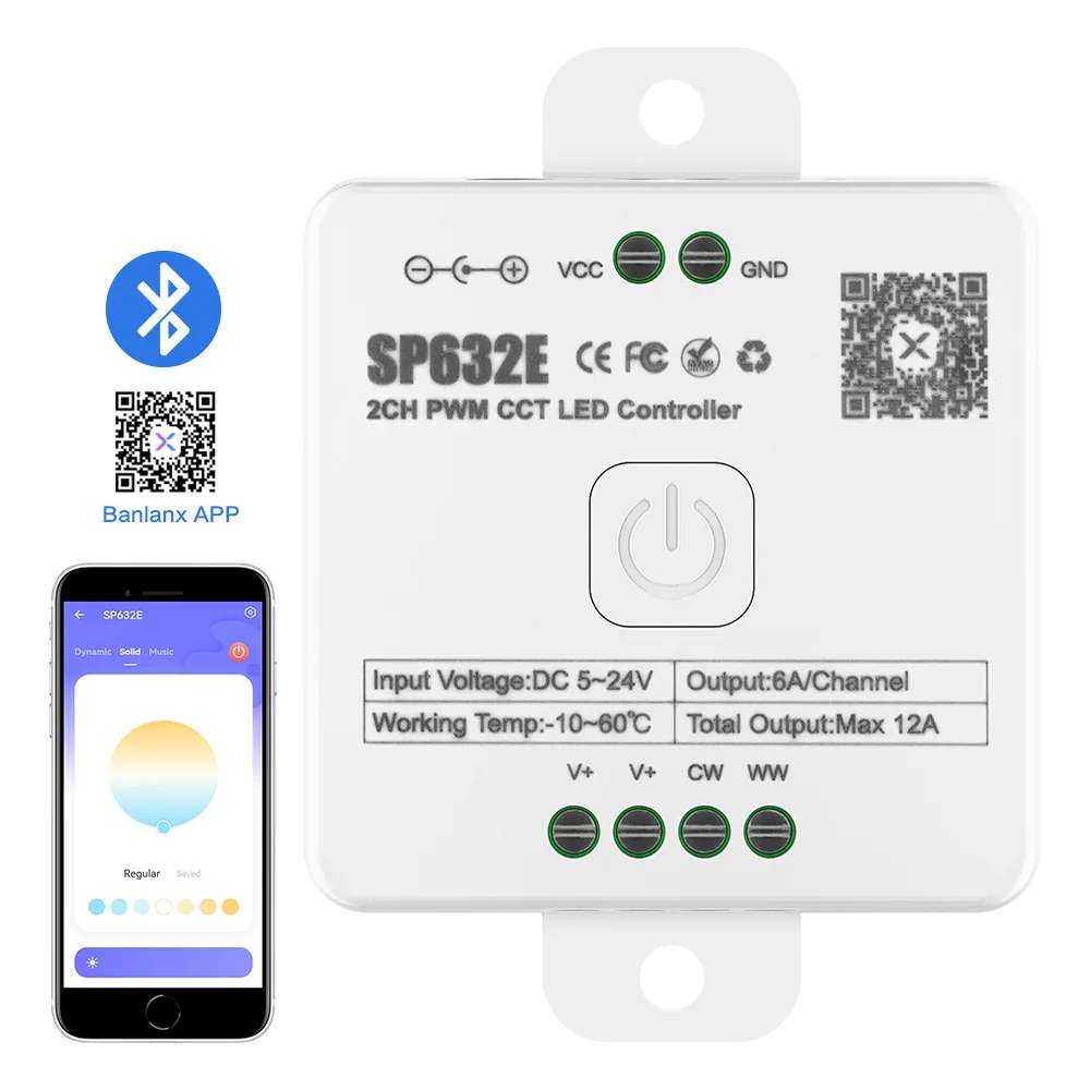 

Светодиодная лента Fugees SP630E SPI + 5-полосный ШИМ-музыкальный Bluetooth-контроллер может управлять многих типов ламп и фонарей