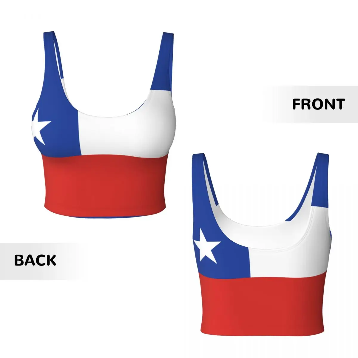 Женский сексуальный спортивный жилет с флагом Чили женская уличная одежда