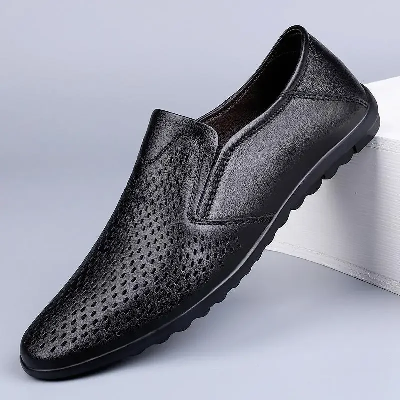 

Мужская обувь, новинка 2023, мужские деловые повседневные кожаные туфли в Корейском стиле, мужские Модные слипоны из натуральной кожи в британском стиле