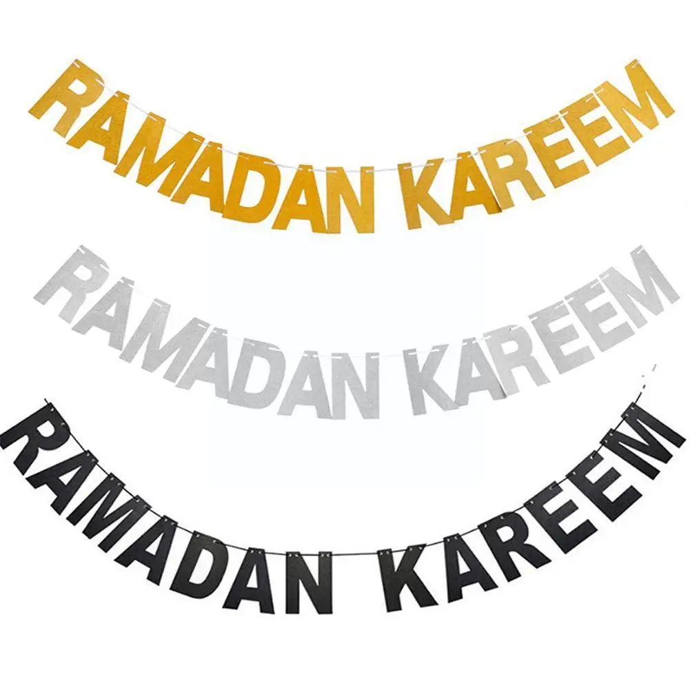 

Eid Day Courtyard Flag Home Garden Muslim Islamic Decoration Gift 3 Party Color Hanging Ornaments Diy E9g8