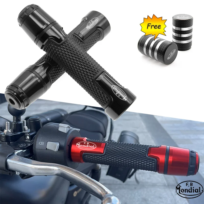 

For FB Mondial Flat Track HPS 125 300 Hipster Imola SMT SMX 125 Enduro Motard Motorcycle Handlebar Grips Handle Bar Ends