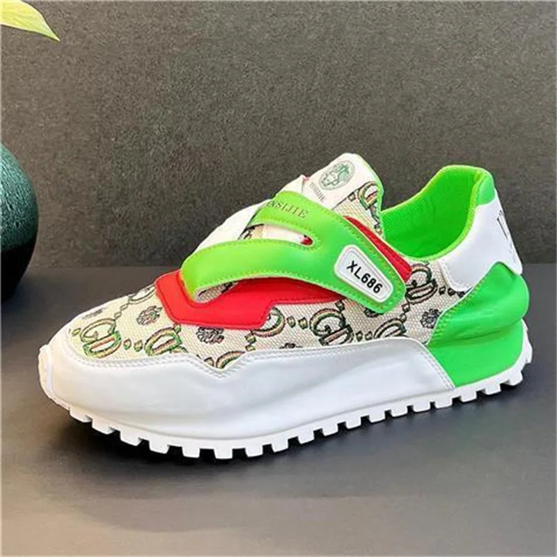 

Summer Men's shoes breathable casual dad shoes embroidered fashion brand sport men's shoes inside the high-board men's trend