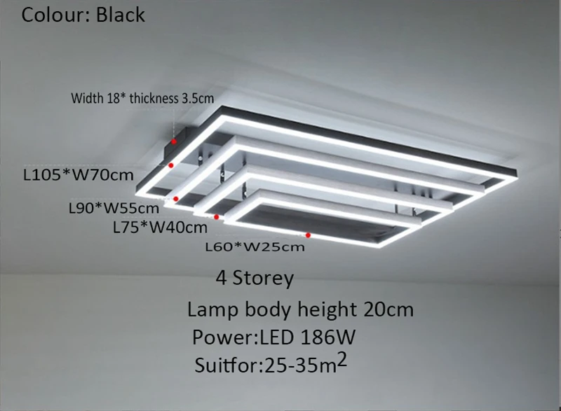 

Декоративная люстра для гостиной/потолка, в нордическом стиле, черная, на пульте дистанционного управления
