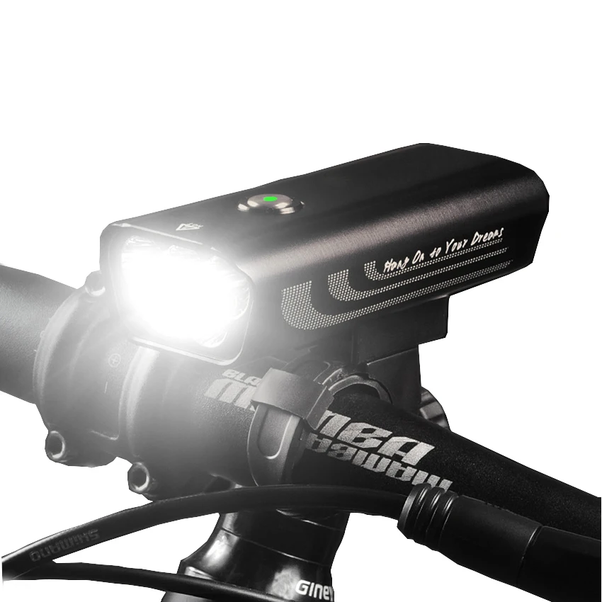

Powerful 5 Led Flashlight For Bicycle Headlight T6 Bike Lights Front 4400mah Usb Power Bank 5000 Lumens Lantern Type C Lighting