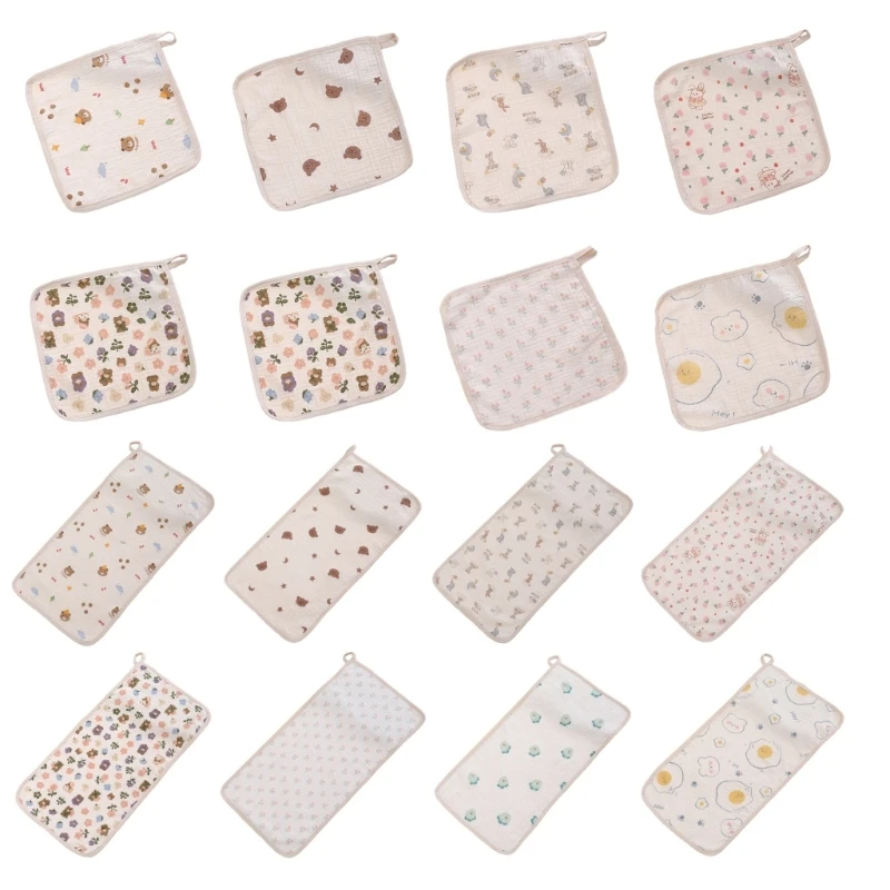 

Baby Face-Towel Infant Drool Bib Wash Cloth Cotton Muslin-Handkerchief Skin Friendly Nursing Bib Towel Child Burp Cloths H37A