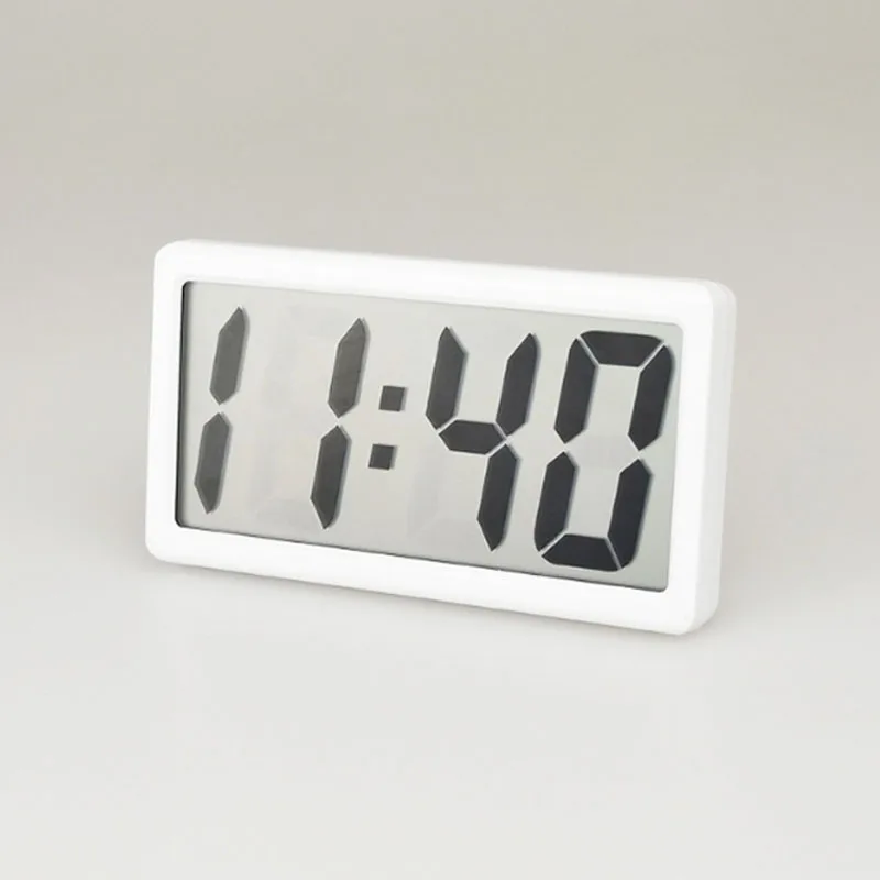 Настольные цифровые часы LCD черный/белый