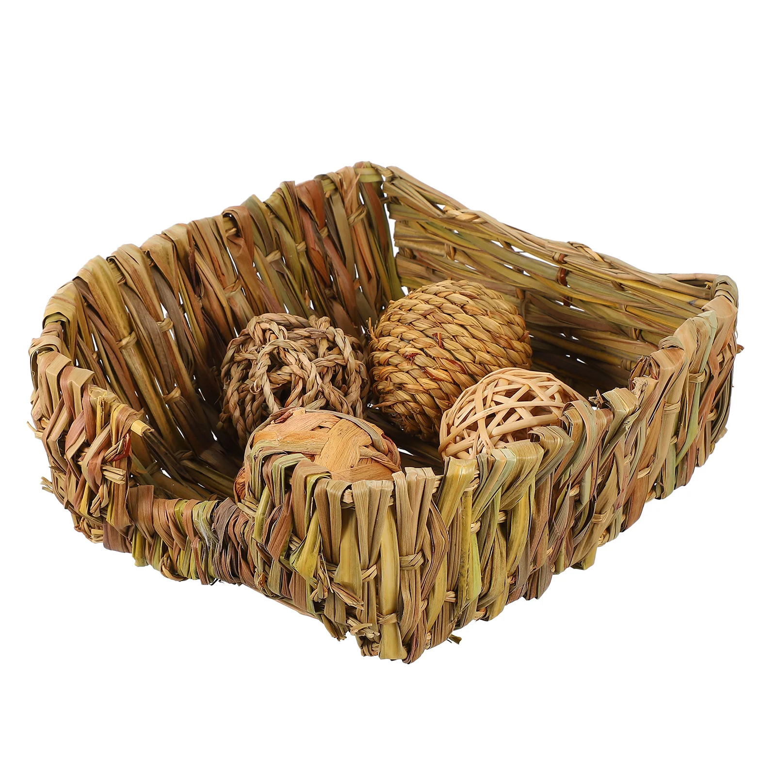 

1 комплект спящего гнезда для хомяка, гнездо для кролика из соломы, домашний соломенный домик, спящий гнездо